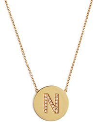 Jennifer Meyer - Yellow Gold And Diamond Letter Disc N Necklace - Lyst