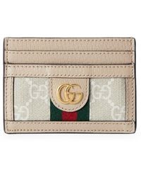 Gucci - Leather-Gg Supreme Canvas Ophidia Card Holder - Lyst