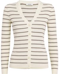 Sandro - Ribbed Stripe Cardigan - Lyst