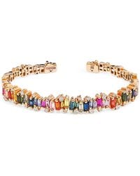 Suzanne Kalan - Diamond And Sapphire Shimmer Audrey Bangle - Lyst