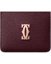 Cartier - Leather C De Card Holder - Lyst