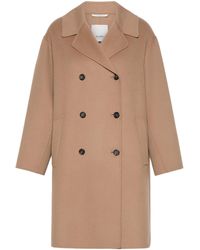 Max Mara - Virgin Wool Double Breasted Coat - Lyst