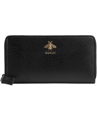 Gucci - Leather Animalier Wallet - Lyst