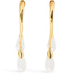 Alexis - Gold Plated And Lucite Front-back Double Drop Earrings - Lyst