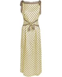 Doen - Silk-Blend Amorette Midi Dress - Lyst