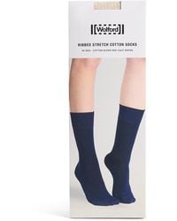 Wolford - Stretch-Cotton Ribbed Mid-Calf Socks - Lyst