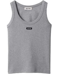 Miu Miu - Jersey Tank Top - Lyst