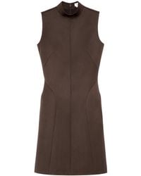McQueen - Wool High-Neck Mini Dress - Lyst