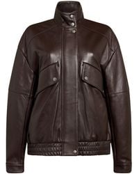 Rag & Bone - Leather Aria Bomber Jacket - Lyst