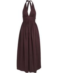 Matteau - Cotton Plunge Halter Dress - Lyst