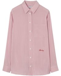 Burberry - Silk Stripe Relaxed Shirt - Lyst