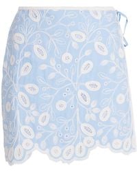 Jonathan Simkhai - Embroidered Delaney Mini Skirt - Lyst