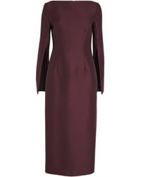 Adam Lippes - Wool-Silk Talitha Midi Dress - Lyst