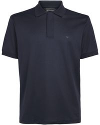 Emporio Armani - Concealed-Placket Logo Polo Shirt - Lyst