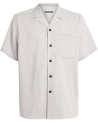 Corneliani - Linen-Wool Short-Sleeve Shirt - Lyst