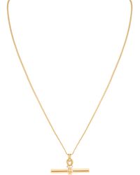 Astrid & Miyu - Plated T-Bar Pendant Necklace - Lyst