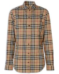 Burberry - Luka Checked Stretch-cotton Shirt - Lyst