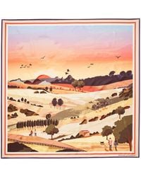 Aspinal of London - Silk Printed Scarf - Lyst