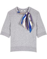 Maje - Wool-Blend Scarf-Detail Sweater - Lyst