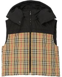 Burberry - Down Reversible Check Gilet - Lyst