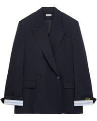 Loewe - Double-Breasted Jacket With Cuffs - Lyst