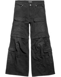 Balenciaga - Flared Cotton Cargo Trousers - Lyst