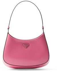 Prada - Brushed Leather Cleo Shoulder Bag - Lyst