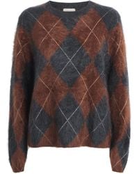 ME+EM - Cashmere Argyle Sweater - Lyst