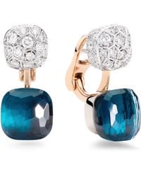 Pomellato - Mixed, Topaz And Diamond Nudo Earrings - Lyst