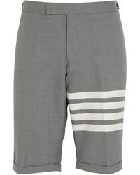 Thom Browne - Wool 4-bar Stripe Shorts - Lyst