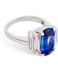 Suzanne Kalan - Ceylon Sapphire And Diamond One Of A Kind Ring - Lyst