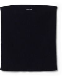 Miu Miu - Cotton Knitted Logo Tube Top - Lyst