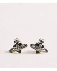 Vivienne Westwood - Diamante Heart Earrings - Lyst