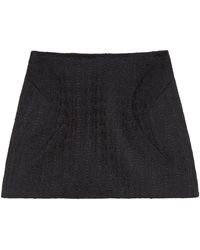 McQueen - Wool-Blend Tweed Mini Skirt - Lyst