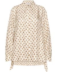 Max Mara - Silk Logo-Print Shirt - Lyst