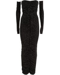 Alex Perry - Crystal-embellished Strapless Maxi Dress - Lyst