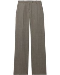McQueen - Wool Bumster Wide-Leg Trousers - Lyst