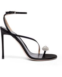 Tom Ford - Satin Embellished Heeled Sandals 105 - Lyst