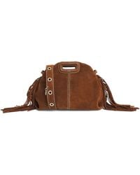 Maje - Mini Suede Miss M Shoulder Bag - Lyst