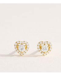 Rosa De La Cruz - And Diamond Love Heart Stud Earrings - Lyst