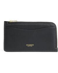 COACH - Leather New York Card Holder - Lyst