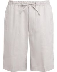 Corneliani - Linen-Virgin Wool-Mohair Drawstring Shorts - Lyst
