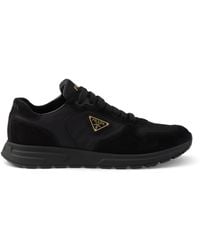 Prada - Re-Nylon And Suede Prax 2.0 Low-Top Sneakers - Lyst