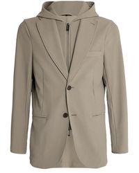 Emporio Armani - Detachable-Insert Hooded Blazer - Lyst