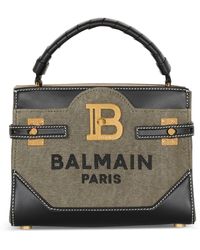Balmain - Canvas B-buzz 22 Top-handle Bag - Lyst