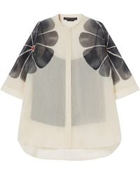 Marina Rinaldi - X Maccapani Cotton-Silk Daisy Blouse - Lyst