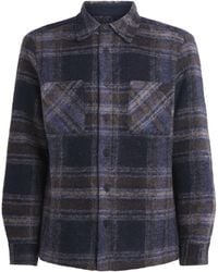 Wax London - Wool-Blend Check Whiting Overshirt - Lyst