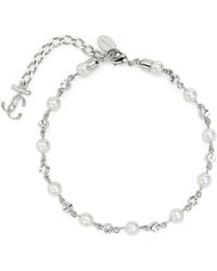 Jimmy Choo - Pearl Crystal Anklet - Lyst