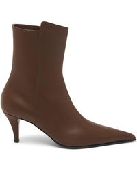 Alexander McQueen - Leather Birdee Ankle Boots 70 - Lyst