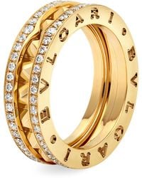 BVLGARI - And Diamond B.Zero1 Rock One-Band Ring - Lyst